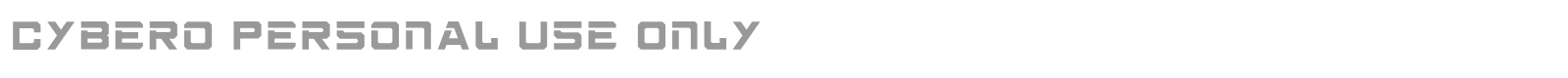Cybero font preview